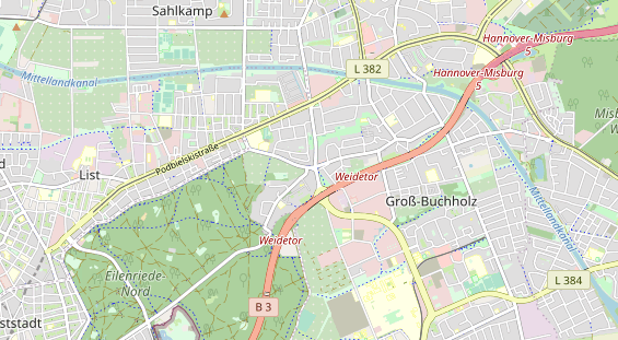 Schönheitsklinik auf Karte